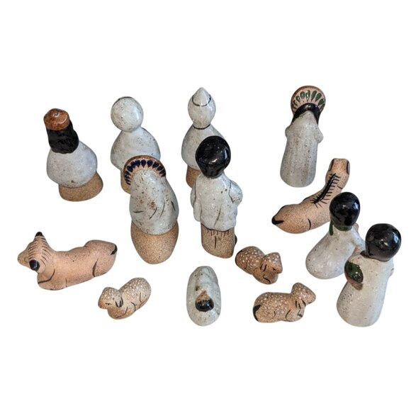 Tonala 14-Piece Ceramic Nativity Handcrafted Figurines Christmas Decor - Picture 8 of 12